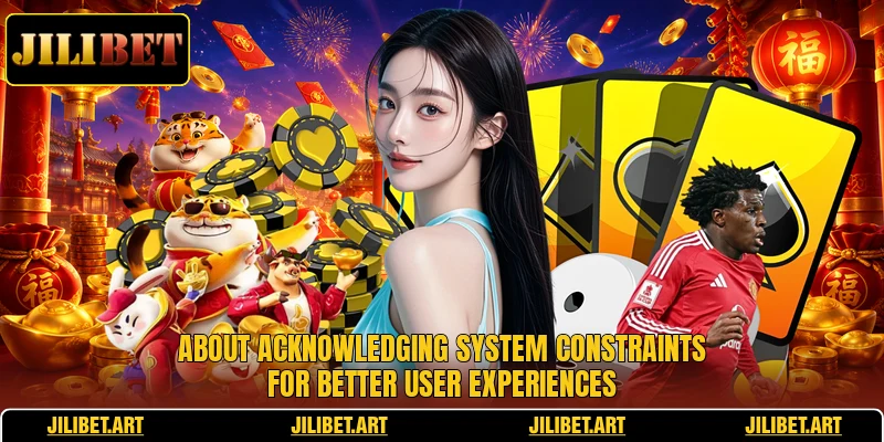 About acknowledging system constraints for better user experiences