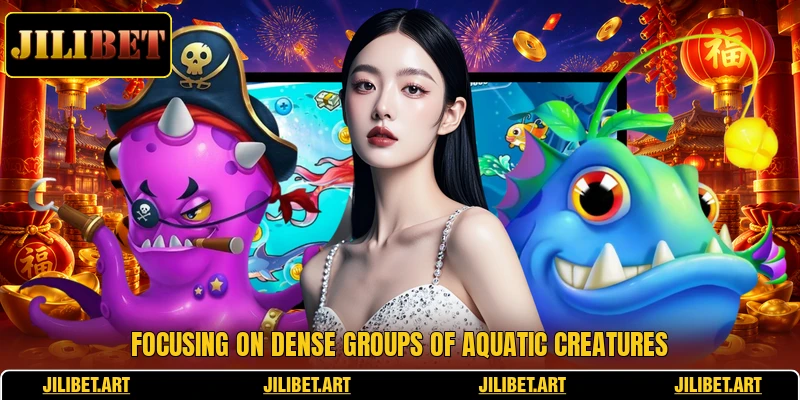 Focusing on dense groups of aquatic creatures