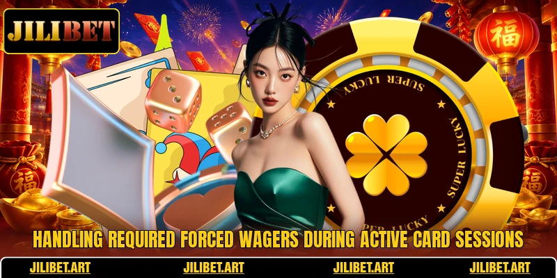Handling required forced wagers during active card sessions