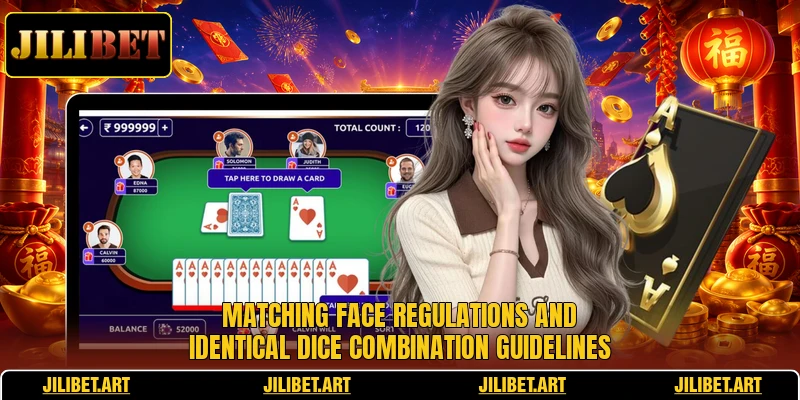 Matching face regulations and identical dice combination guidelines