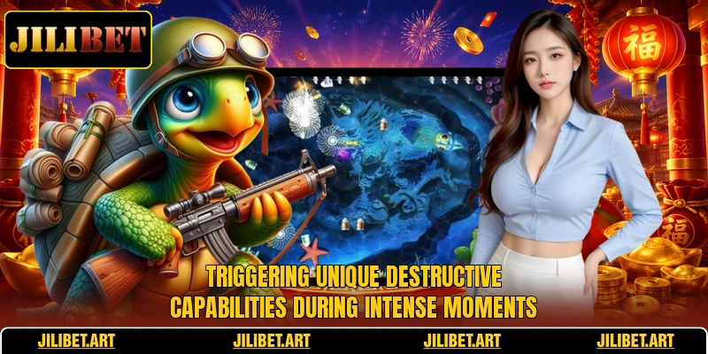 Triggering unique destructive capabilities during intense moments